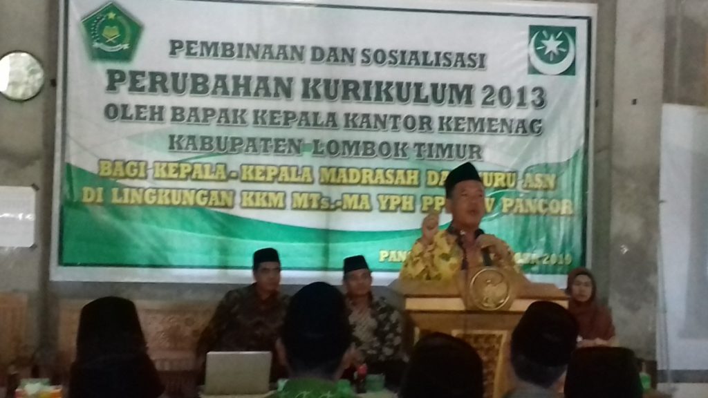 Kepala Madrasah dan ASN KKM MTs-MA YPH PPD NW Pancor Ikuti Pembinaan dan Sosialisasi Perubahan K-13